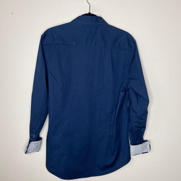 7Diamonds Premium Men's Cool Kids Fit Contrast Trim Button Up Shirt Size Large‎ - Picture 8 of 10